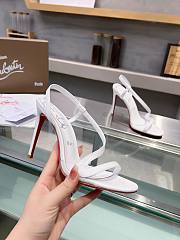 Christian Louboutin Rosalie Sandals Leather White 10CM - 6