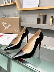 Christian Louboutin Shiny Patent Leather Heels Black 10CM - 1