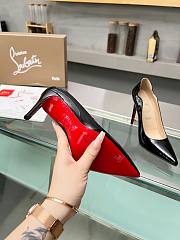 Christian Louboutin Shiny Patent Leather Heels Black 10CM - 5