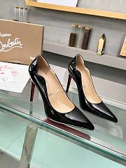 Christian Louboutin Shiny Patent Leather Heels Black 10CM - 2