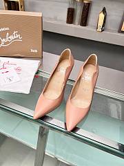 Christian Louboutin Shiny Patent Leather Heels Cream 10CM - 3