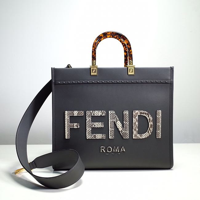 Fendi Sunshine Leather Tote Bag FE1200 Size 35x17x31CM - 1
