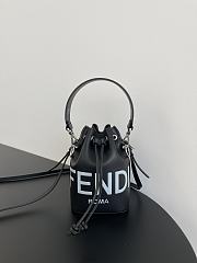 Fendi Mon Tresor Bucket Black White Bag 19x17x10CM - 1