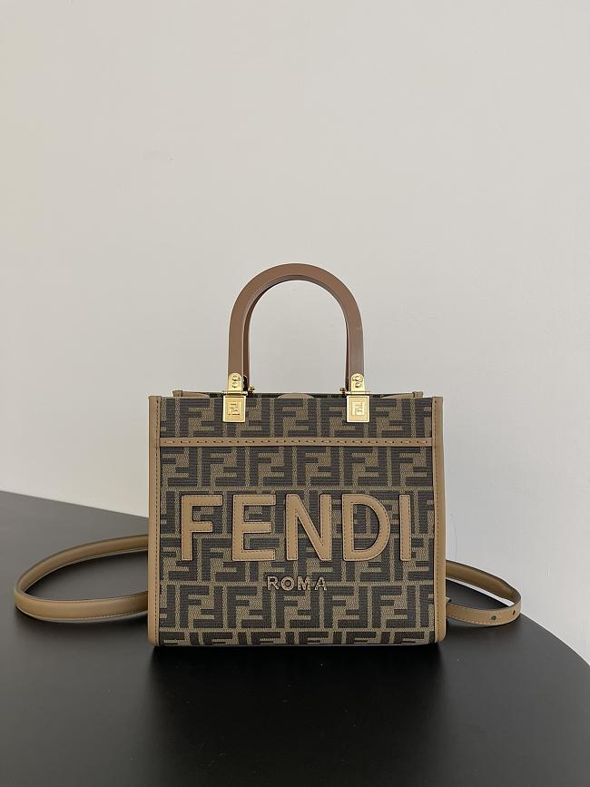 Fendi Tote Brown Bag Size 25x12x22CM - 1