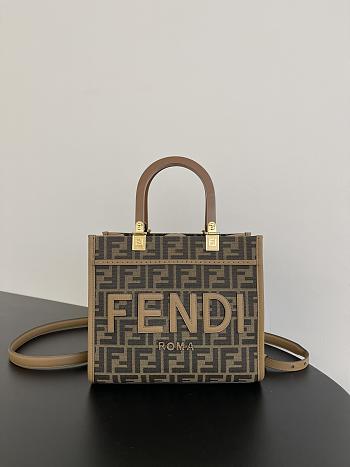 Fendi Tote Brown Bag Size 25x12x22CM