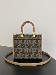 Fendi Tote Brown Bag Size 25x12x22CM - 3