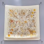 Gucci Foulard Silk Scarf Yellow Size 90x90cm - 4