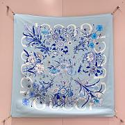 Gucci Foulard Silk Scarf Blue Size 90x90cm - 6