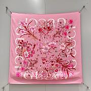 Gucci Foulard Silk Scarf Pink Size 90x90cm - 6