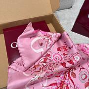 Gucci Foulard Silk Scarf Pink Size 90x90cm - 3