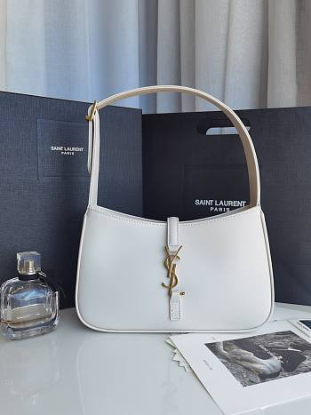 Saint Laurent Le5 À 7 White Hobo Bag Size 23x16x6cm