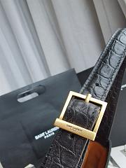 Saint Laurent Le5 À 7 Crocodile Black Hobo Bag Size 23x16x6cm - 5