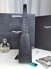 Saint Laurent Le5 À 7 Crocodile Black Hobo Bag Size 23x16x6cm - 4