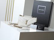 Saint Laurent Loulou Shoulder White Bag Size 29x15x10cm - 4