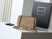 Saint Laurent Loulou Shoulder Beige Bag Size 29x15x10cm - 3