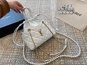 Saint Laurent Puffer Bucket White Bag Size 23x23x12cm - 1