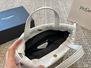 Saint Laurent Puffer Bucket White Bag Size 23x23x12cm - 4