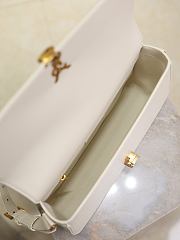 YSL Cassandra Leather White Bag Size 23x16x6CM - 6