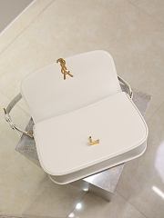 YSL Cassandra Leather White Bag Size 23x16x6CM - 5