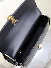 YSL Cassandra Leather Black Bag Size 23x16x6CM - 5