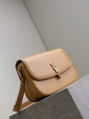 YSL Cassandra Leather Camel Bag Size 23x16x6CM - 6