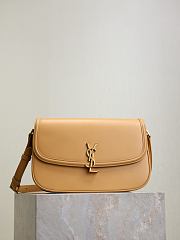 YSL Cassandra Leather Camel Bag Size 23x16x6CM - 5