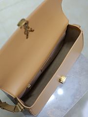 YSL Cassandra Leather Camel Bag Size 23x16x6CM - 3