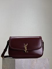 YSL Cassandra Leather Burgundy Bag Size 23x16x6CM - 1