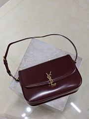 YSL Cassandra Leather Burgundy Bag Size 23x16x6CM - 2