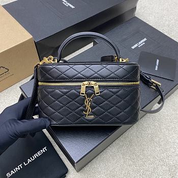 YSL Gaby Vanity Black Bag Lambskin Size 18x11x6CM