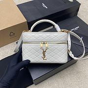 YSL Gaby Vanity White Bag Lambskin Size 18x11x6CM - 1