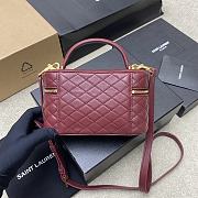 YSL Gaby Vanity Red Bag Lambskin Size 18x11x6CM - 5