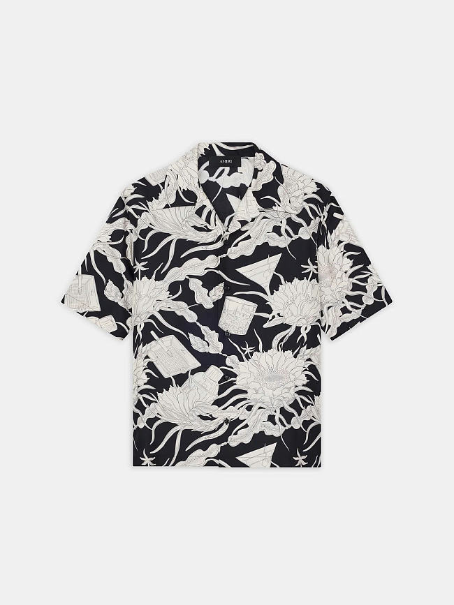 AMIRI FLORAL BOWLING SHIRT - 1