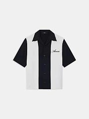AMIRI FLORAL COLLAR CAMP SHIRT BLACK - 1