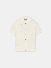 AMIRI CROCHET MESH SHIRT IVORY - 1