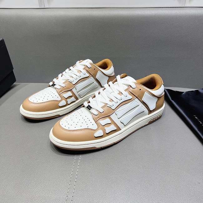 AMIRI Skel Top Low White Tan - 1