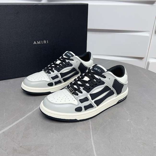 Amiri Skel Low Top Sneakers Black Grey  - 1