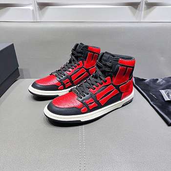 Amiri Skel Top High Top Black Red Sneakers