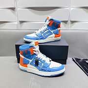 Amiri Skel Top High Top Blue Orange Sneakers - 5