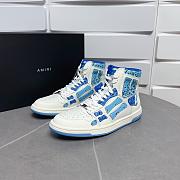 AMIRI Skel Panelled High Top Bandana Blue - 1