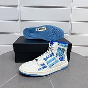 AMIRI Skel Panelled High Top Bandana Blue - 4