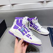 AMIRI Skel Top High White Purple - 5