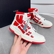 AMIRI Skel Top High White Red - 2