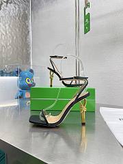 Bottega Veneta Ankle Strap Sandals Leather Black 85mm - 4