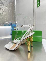 Bottega Veneta Ankle Strap Sandals Leather White 85mm - 5