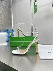 Bottega Veneta Ankle Strap Sandals Leather White 85mm - 4