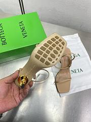 Bottega Veneta Ankle Strap Sandals Leather Beige 85mm - 5