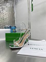 Bottega Veneta Ankle Strap Sandals Leather Silver 85mm - 1