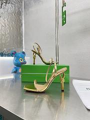 Bottega Veneta Ankle Strap Sandals Leather Gold 85mm - 5
