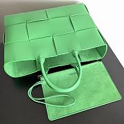 Bottega Veneta Arco Intrecciato Leather Green Tote Bag 38x10x28CM - 5